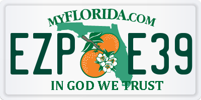 FL license plate EZPE39