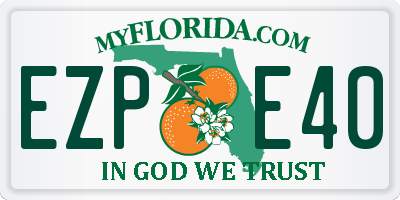 FL license plate EZPE40