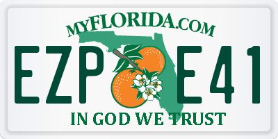 FL license plate EZPE41