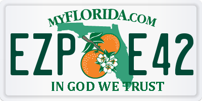 FL license plate EZPE42