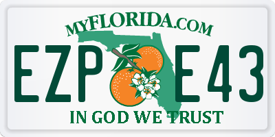 FL license plate EZPE43