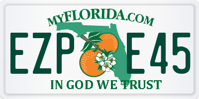 FL license plate EZPE45