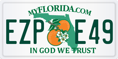 FL license plate EZPE49