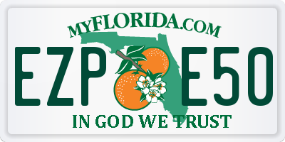 FL license plate EZPE50