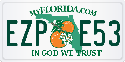 FL license plate EZPE53