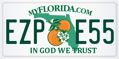 FL license plate EZPE55