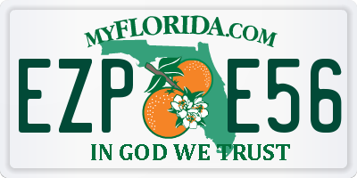 FL license plate EZPE56