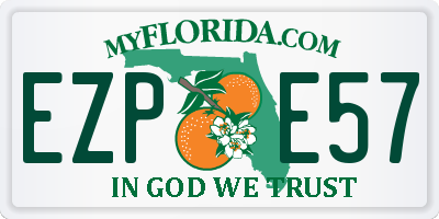 FL license plate EZPE57