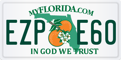 FL license plate EZPE60