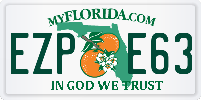 FL license plate EZPE63