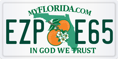 FL license plate EZPE65