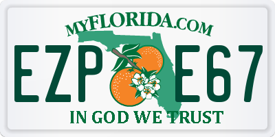 FL license plate EZPE67