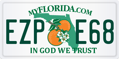 FL license plate EZPE68