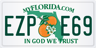 FL license plate EZPE69