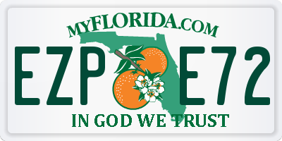 FL license plate EZPE72