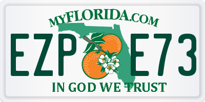 FL license plate EZPE73