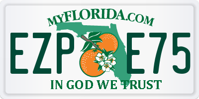 FL license plate EZPE75