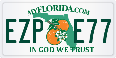 FL license plate EZPE77