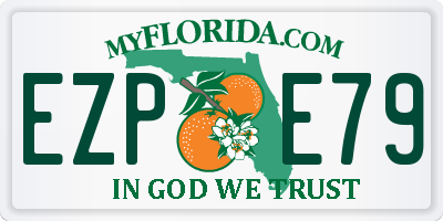 FL license plate EZPE79