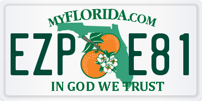 FL license plate EZPE81