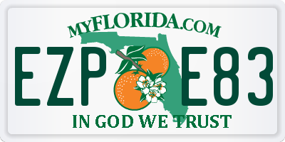 FL license plate EZPE83