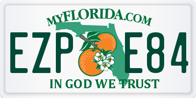 FL license plate EZPE84