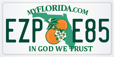 FL license plate EZPE85