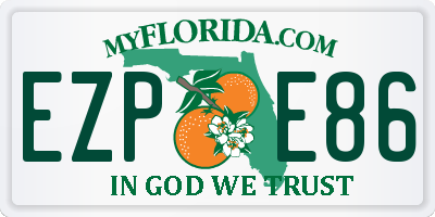 FL license plate EZPE86