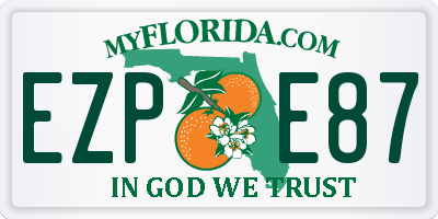 FL license plate EZPE87