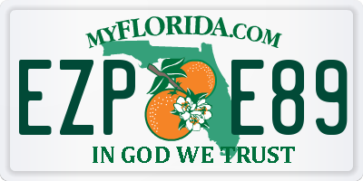 FL license plate EZPE89