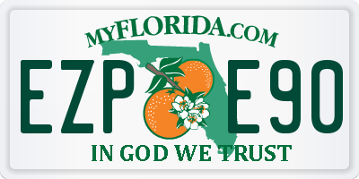 FL license plate EZPE90