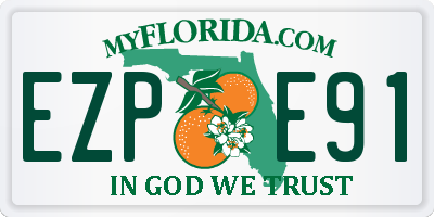 FL license plate EZPE91