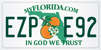 FL license plate EZPE92