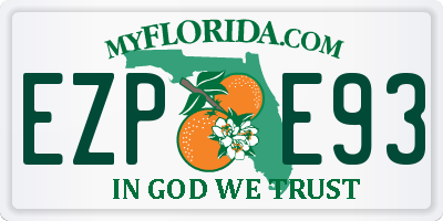 FL license plate EZPE93