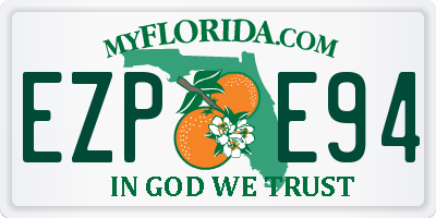 FL license plate EZPE94