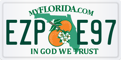 FL license plate EZPE97