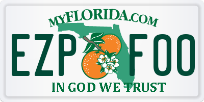 FL license plate EZPF00