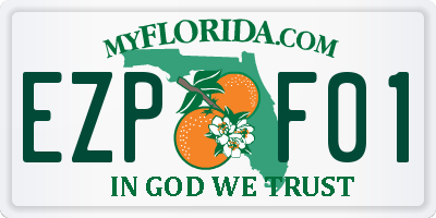 FL license plate EZPF01