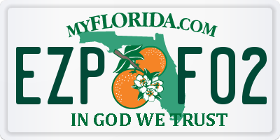 FL license plate EZPF02