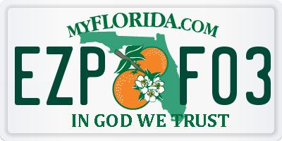 FL license plate EZPF03