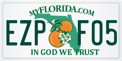 FL license plate EZPF05