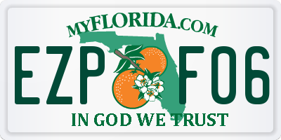 FL license plate EZPF06