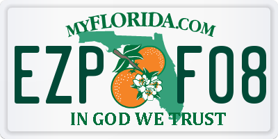 FL license plate EZPF08