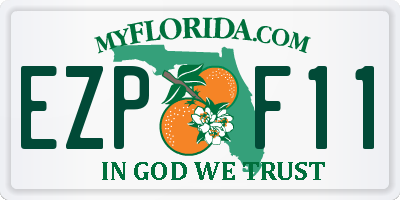 FL license plate EZPF11