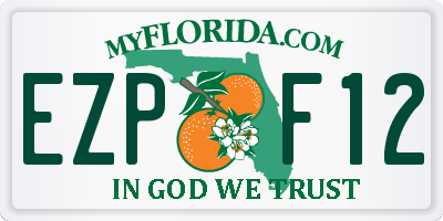 FL license plate EZPF12