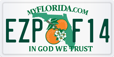 FL license plate EZPF14