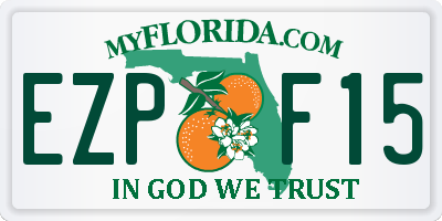 FL license plate EZPF15