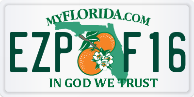 FL license plate EZPF16