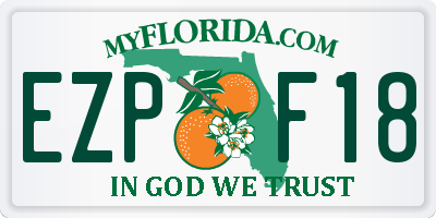 FL license plate EZPF18