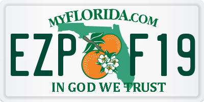 FL license plate EZPF19